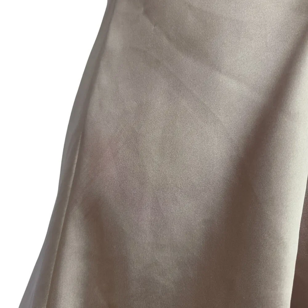 Vintage Gold Slip Dress Size M Erica Taylor Intimates Satin Sleeveless Nightgown